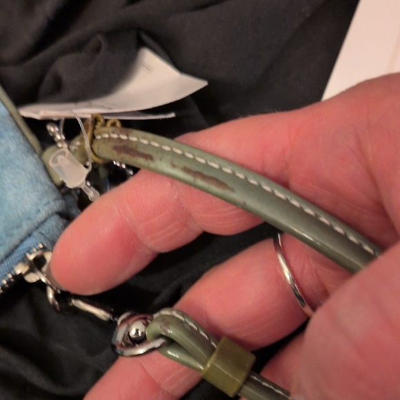 Coach Light Blue Suede Wristlet - Picture 12 of 16